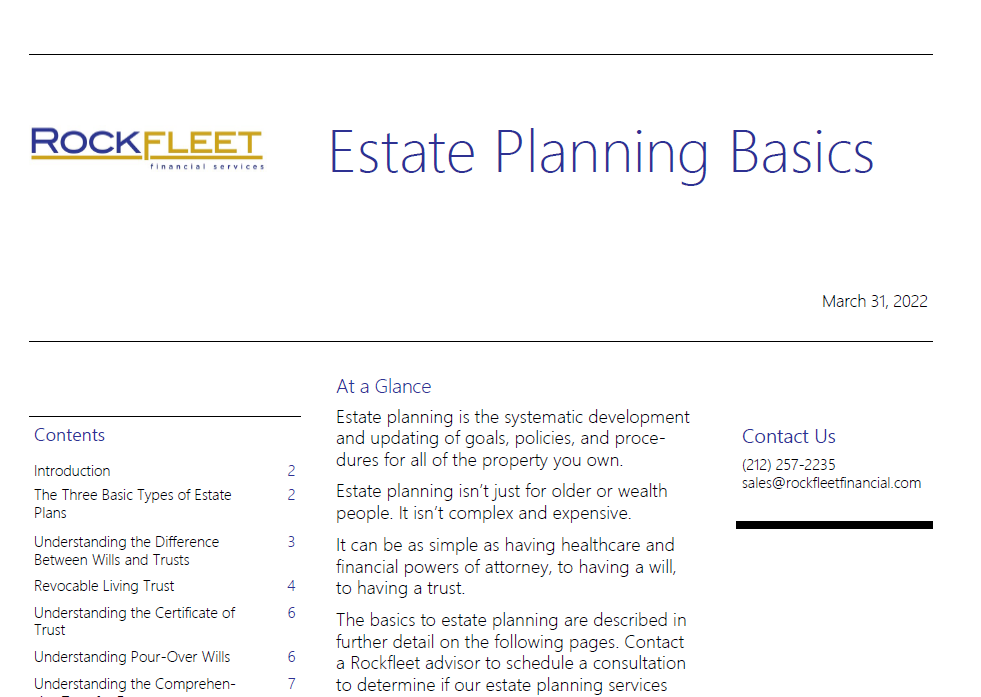 Estate Planning Report Cover