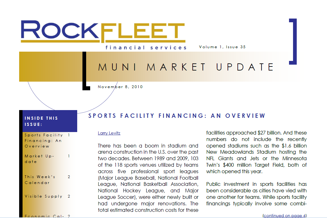 Sports Facility Financing Report Cover