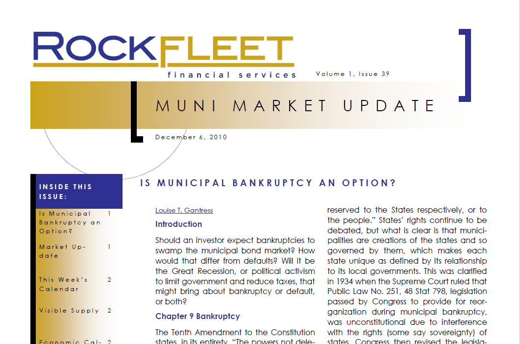 Is Municipal Bankruptcy an Option? Report Cover